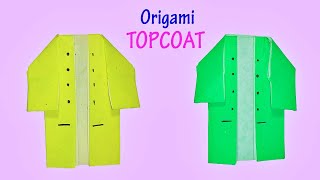 How to make a Paper Coat 🧥 Origami suit Jacket Tutorial  Origami Topcoat  Paper Jacket [upl. by Rosse]