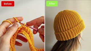 Easy Crochet Beanie For Beginners  Crochet Hat for Men amp Women [upl. by Erland]