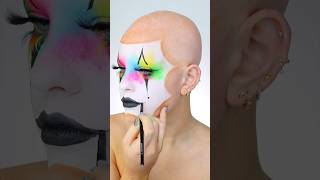 CRAZY NEON CLOWN Halloween makeup tutorial [upl. by Assennav]