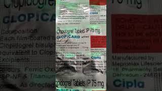 Clopidogrel 75 mg tablet [upl. by Dacie]