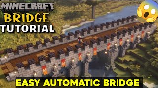 How To Build A Working Automatic Bridge Minecraft [upl. by Fedak]