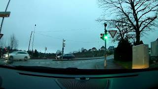 Driving through Stuttgart Germany from Untertürkheim to Fellbach  Heavy Rain [upl. by Sherm]