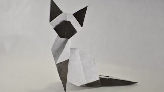 Origami easy Siamese Cat  Yakomoga Origami tutorial [upl. by Yadrahc]