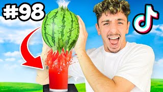 TRYING 100 TIKTOK FOOD HACKS IN 24 HOURS [upl. by Ellasal]