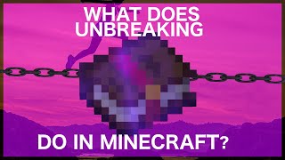 What Does Unbreaking Do In Minecraft [upl. by Namdor]