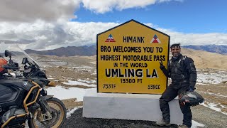 RIDE To UMLING LA ON BMW GSA 1250  EPISODE 02 LADAKH 2021 [upl. by Essilrahc327]