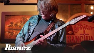 Andy Timmons on the features and design of his AT10P Ibanez signature model [upl. by Aynwad782]