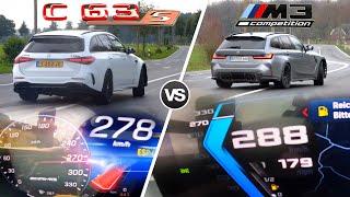 2024 AMG C63 S vs 2024 BMW M3  0200 SOUND TOP SPEED amp DRIFT [upl. by Idnil]