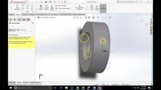 SOLIDWORKS use of hole wizzard on cylindrical surface [upl. by Cacia408]