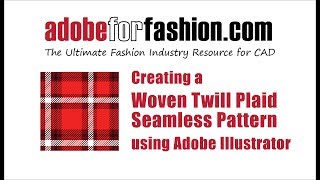 Adobe for Fashion How Create an Illustrator Plaid pattern with a Twill Weave [upl. by Nnaear]