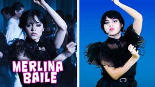 BAILE DE MERLINA PASO A PASO  BAILA CONMIGO tutorial 💃🏻 [upl. by Lezlie]