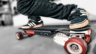 This INSANE Mini Electric Skateboard needs NO KICKTAIL [upl. by Nauqes754]