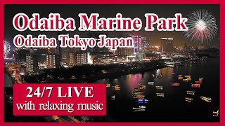 【お台場ライブカメラ】 Live Beach Cam  Obaiba Beach Tokyo JAPAN  Houseboat  japan travel  Live cam [upl. by Siurad729]