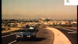 1980s Phoenix Arizona Highway Landmarks Archive Footage [upl. by Esilehc]