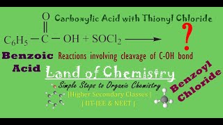 Reaction of Carboxylic acid with Thionyl chlorideBenzoyl acid  Benzoyl chloride Organic Chemistry [upl. by Browning815]