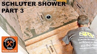 Schluter Shower Installation Part 3  Waterproofing Shower Pan amp Curb  by Home Repair Tutor [upl. by Onitsuj]