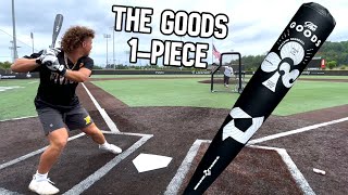 Hitting with the 2022 DeMarini The Goods 1piece  BBCOR Baseball Bat Review [upl. by Aicirt993]