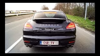 Test Porsche Panamera S EHybrid 2014 l 416 BHP l Revving l 0100 KMH [upl. by Ettenig253]