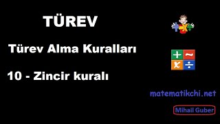 Türev Alma Kuralları Konu Anlatımı 10  Zincir Kuralı [upl. by Dorolisa]