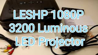 LESHP LED Projector HD 1080P 3200 Lumens Projector [upl. by Arrahs]