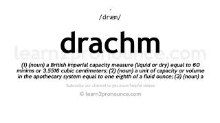 How to pronounce Drachm  English pronunciation [upl. by Boff]