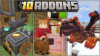 TOP 10 ADDONS PARA MINECRAFT PE 120 Bedrock [upl. by Adekam508]