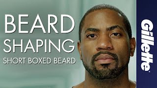 How to Shape Your Beard for a Short Boxed Beard Style  Gillette STYLER [upl. by Anatsirhc]