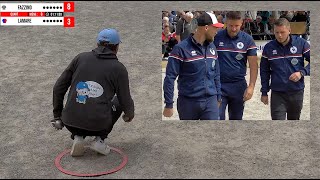 Quart disputé FAZZINO vs LAMARE  1e National à pétanque de Ploudalmézeau Finistère 2122 Mai 2022 [upl. by Aneelehs690]