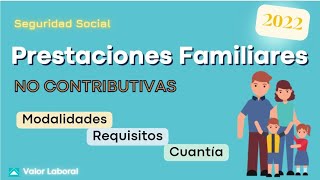 Prestaciones Familiares de la Seguridad Social💵👨‍👧👨‍👩‍👧‍👧  NO CONTRIBUTIVAS [upl. by Jecon238]