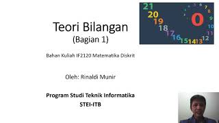 Matdis 24 Teori Bilangan Bagian1  Updated [upl. by Dru987]