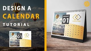 How to Create a Calendar  Desk calendar  Adobe Illustrator Tutorial [upl. by Olifoet120]