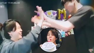 BTS Jimin Birthday Celebration Jungkook Wishing [upl. by Lennahs]