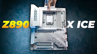 The 300 motherboard you NEED in 2024👉 Gigabyte Z890 Aorus Elite X Ice [upl. by Atteuqnas]