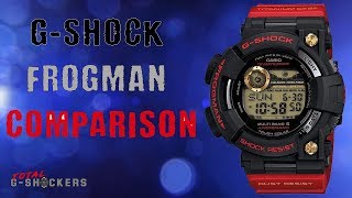 Casio G Shock Frogman Comparison Review  GWF1000  GWFD1000  GF8200 [upl. by Welcher631]