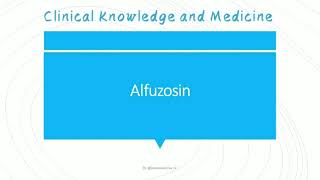 Alfuzosin  Indications Contraindications Cautions And Side Effects [upl. by Ennoitna]