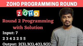 Zoho Important Round 2 Programming with Solution  Zoho Preparation  BiNaRiEs [upl. by Mcevoy491]