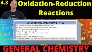 43 Oxidation Reduction Reactions  General Chemistry [upl. by Illak956]