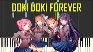 Doki Doki Forever  Doki Doki Literature Club Song by Or3o Synthesia Piano Tutorial [upl. by Chevy]