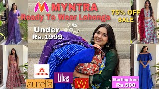 Best Designer Lehenga Ever😍 Fully Stitched Lehenga Under 2000 from Myntra😱  Myntra Haul [upl. by Nybbor]