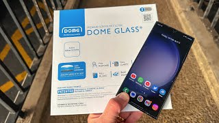 Samsung Galaxy S23 Ultra Whitestone Dome Premium Screen Protector install amp review [upl. by Cranston]