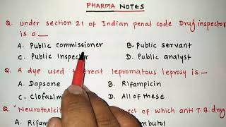 MISCELLANEOUS QUIZ WITH SOLUTIONS  RRB PHARMACIST EXAM  GPAT  ESIC  PART70 [upl. by Alik]