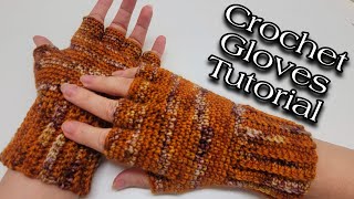 Crochet easy Fingerless Gloves [upl. by Lucie]