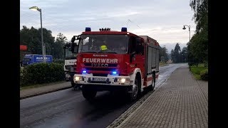 Einsatzfahrten Feuerwehr Kamenz Wiesa Stadt Bernbruch am 27072017 Handyaufnahmen [upl. by Aniarrol]