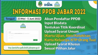 🔴 Info Akun Pendaftar PPDB Jabar  Cara Upload Syarat Umum dan Khusus PPDB Jabar 2022 [upl. by Susi556]