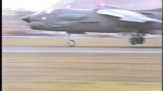 Bumpy Landing of Vought F8 Crusader at Fairford Filmed on Hi 8 Airshow World [upl. by Essyle]