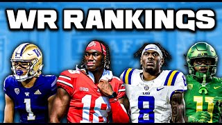 2024 NFL Draft WR Rankings  A Once In A Lifetime Class [upl. by Atalya]