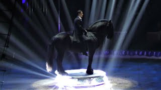 Circus KNIE  Friesian Horses 44th Circus Festival of MonteCarlo 2020  Golden Clown [upl. by Cozmo291]