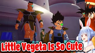 Pekora Funny Reactions To Little Vegeta Cutscene In Dragon Ball Z Kakarot【ENG SUB】 [upl. by Saretta170]