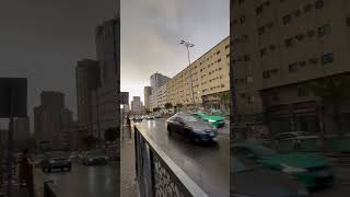 Rainy weather of makkah at evening ♥️ alhamdulillah backgroundnasheeds copyrightfree automobile [upl. by Utas]