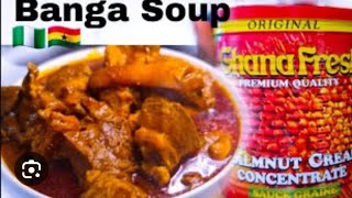 HOW TO MAKE OFE AKWU 🇳🇬🇬🇭BANGA SOUP [upl. by Merri]